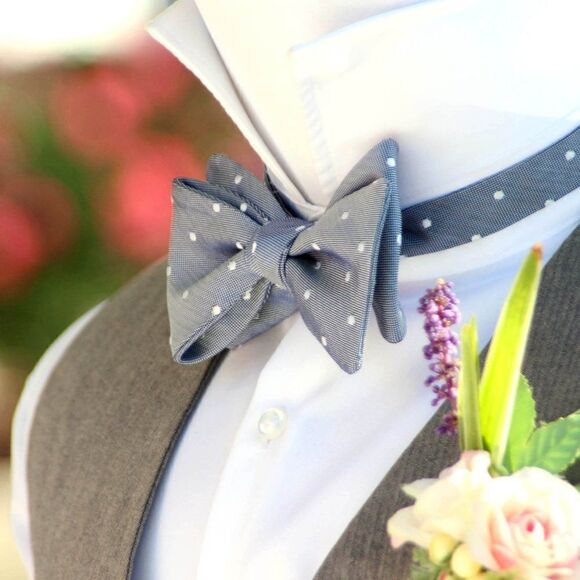 NWT Men's bow tie Silk Self - tied Bow tie Gift Box S442 - Picture 9 of 10